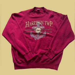 red vintage crewneck